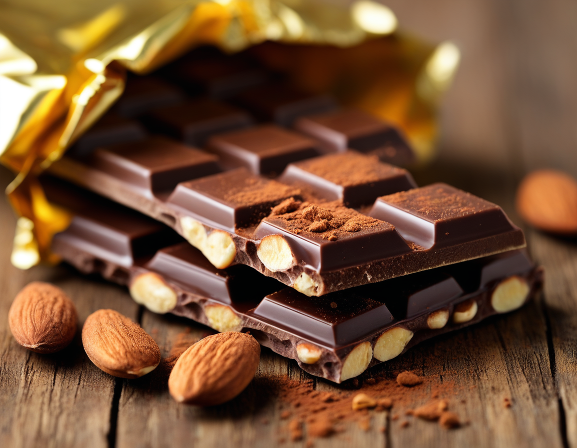 Chocolate Product in Natural Wood Setting